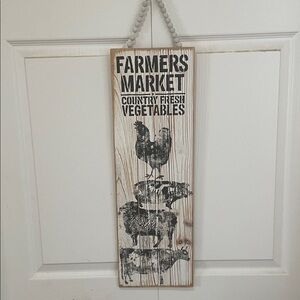 Farmers Market Rustic Barnwood Sign handmade 24 L x 8 w